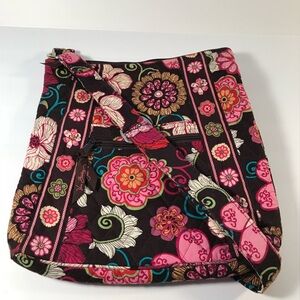 Vera Bradley Mod Floral Pink Vintage Hipster Crossbody